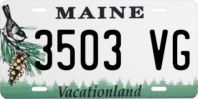 ME license plate 3503VG