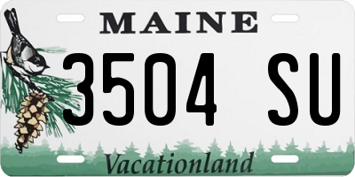 ME license plate 3504SU