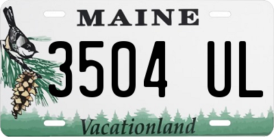 ME license plate 3504UL