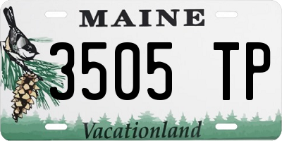 ME license plate 3505TP