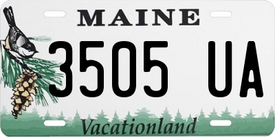 ME license plate 3505UA