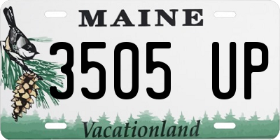 ME license plate 3505UP