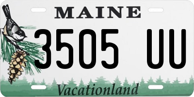 ME license plate 3505UU