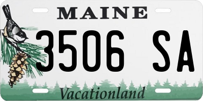 ME license plate 3506SA