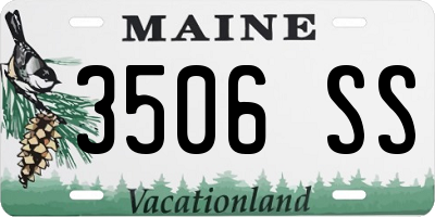 ME license plate 3506SS