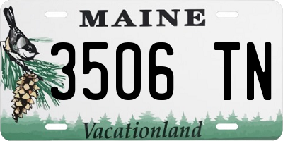 ME license plate 3506TN