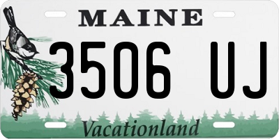 ME license plate 3506UJ