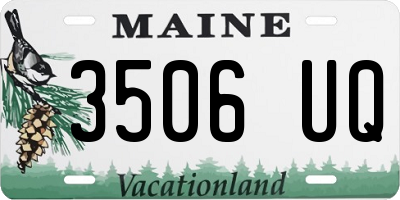 ME license plate 3506UQ