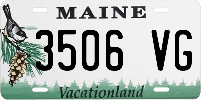 ME license plate 3506VG