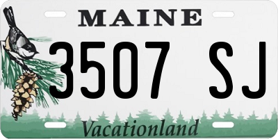 ME license plate 3507SJ