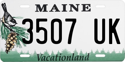 ME license plate 3507UK
