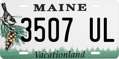 ME license plate 3507UL