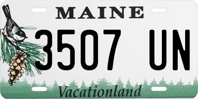 ME license plate 3507UN