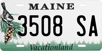 ME license plate 3508SA