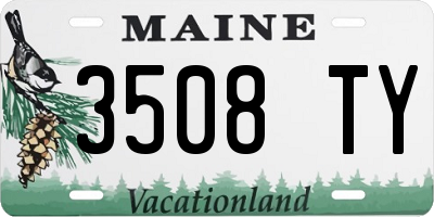 ME license plate 3508TY