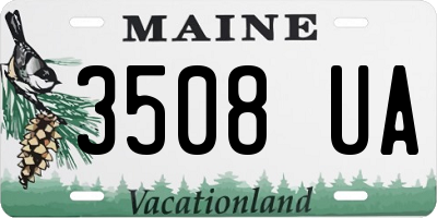 ME license plate 3508UA