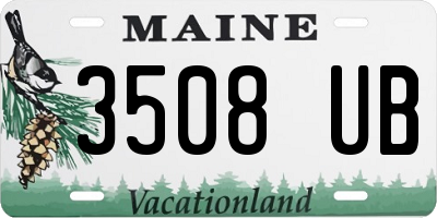 ME license plate 3508UB