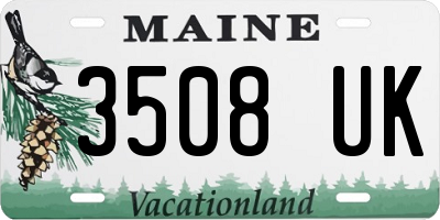 ME license plate 3508UK