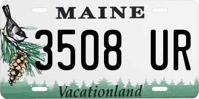 ME license plate 3508UR