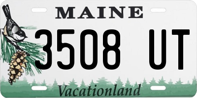 ME license plate 3508UT