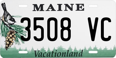 ME license plate 3508VC