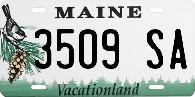 ME license plate 3509SA