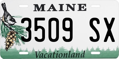 ME license plate 3509SX