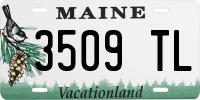 ME license plate 3509TL