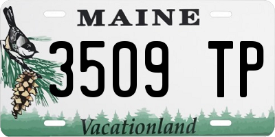 ME license plate 3509TP