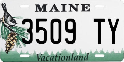 ME license plate 3509TY