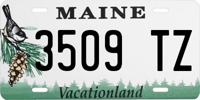 ME license plate 3509TZ