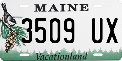 ME license plate 3509UX