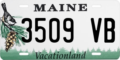 ME license plate 3509VB
