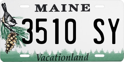 ME license plate 3510SY