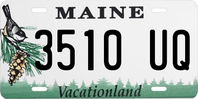 ME license plate 3510UQ