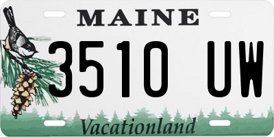 ME license plate 3510UW