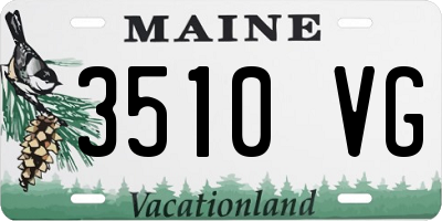 ME license plate 3510VG