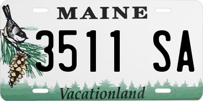 ME license plate 3511SA