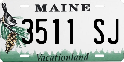 ME license plate 3511SJ