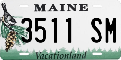 ME license plate 3511SM