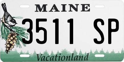 ME license plate 3511SP