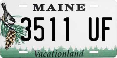 ME license plate 3511UF