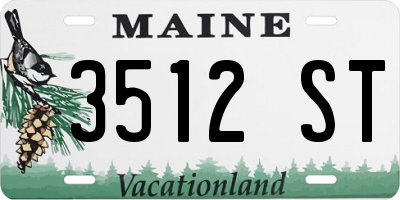 ME license plate 3512ST