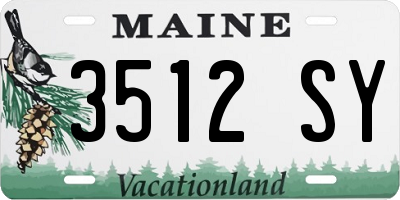 ME license plate 3512SY