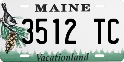 ME license plate 3512TC