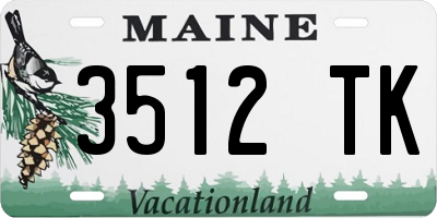 ME license plate 3512TK