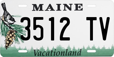ME license plate 3512TV