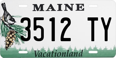 ME license plate 3512TY