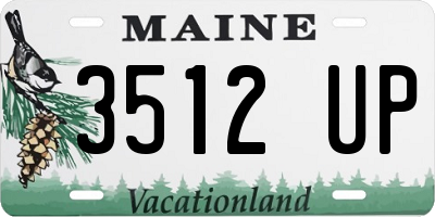 ME license plate 3512UP