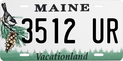 ME license plate 3512UR